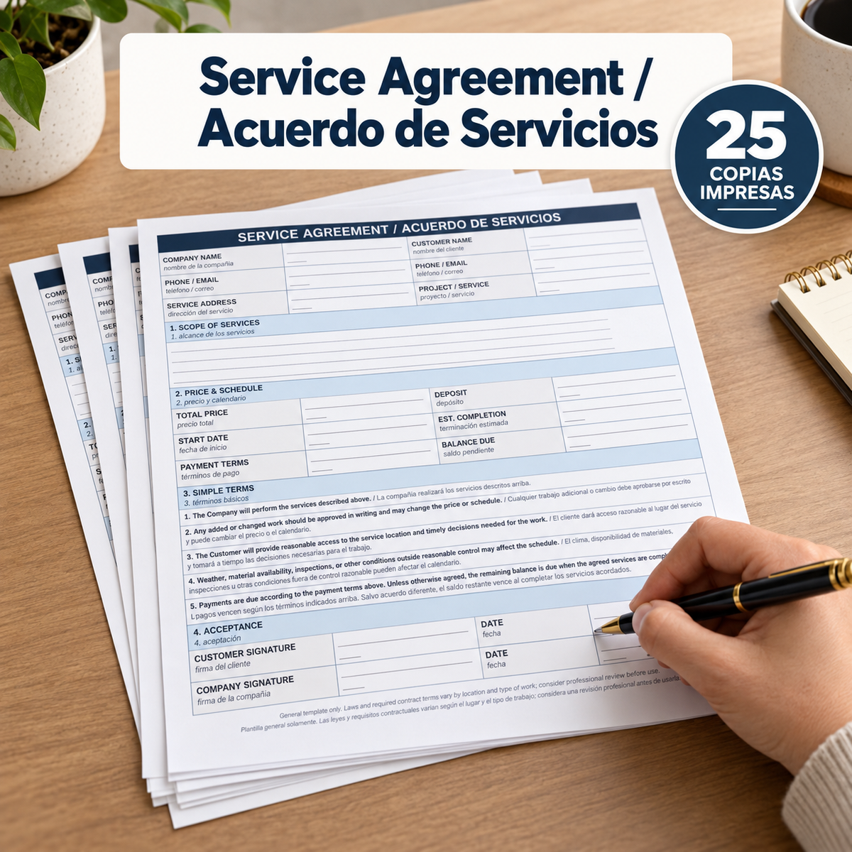 Acuerdo de Servicios / Service Agreement