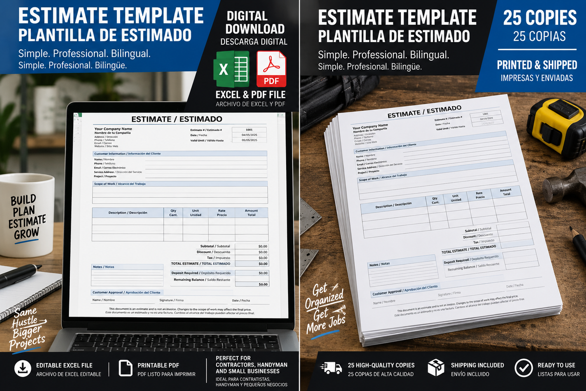 Plantilla de Estimado / Estimate Template